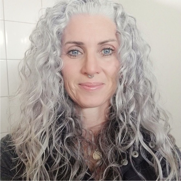 Grey Kinky Curly Lace Front Wig